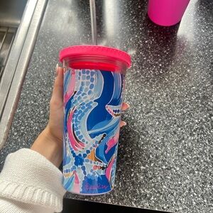 Lilly Pulitzer straw cup